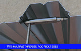 MDH3812 Installed Underside of Metal Decking fits multiple threaded rod / bolt sizes