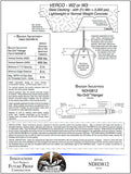 Technical diagram of a No-Drill Hanger system by Badger Industries with specifications and branding.