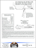 Technical diagram of steel decking with Badger Industries No-Drill Hanger NDH3812 installation.